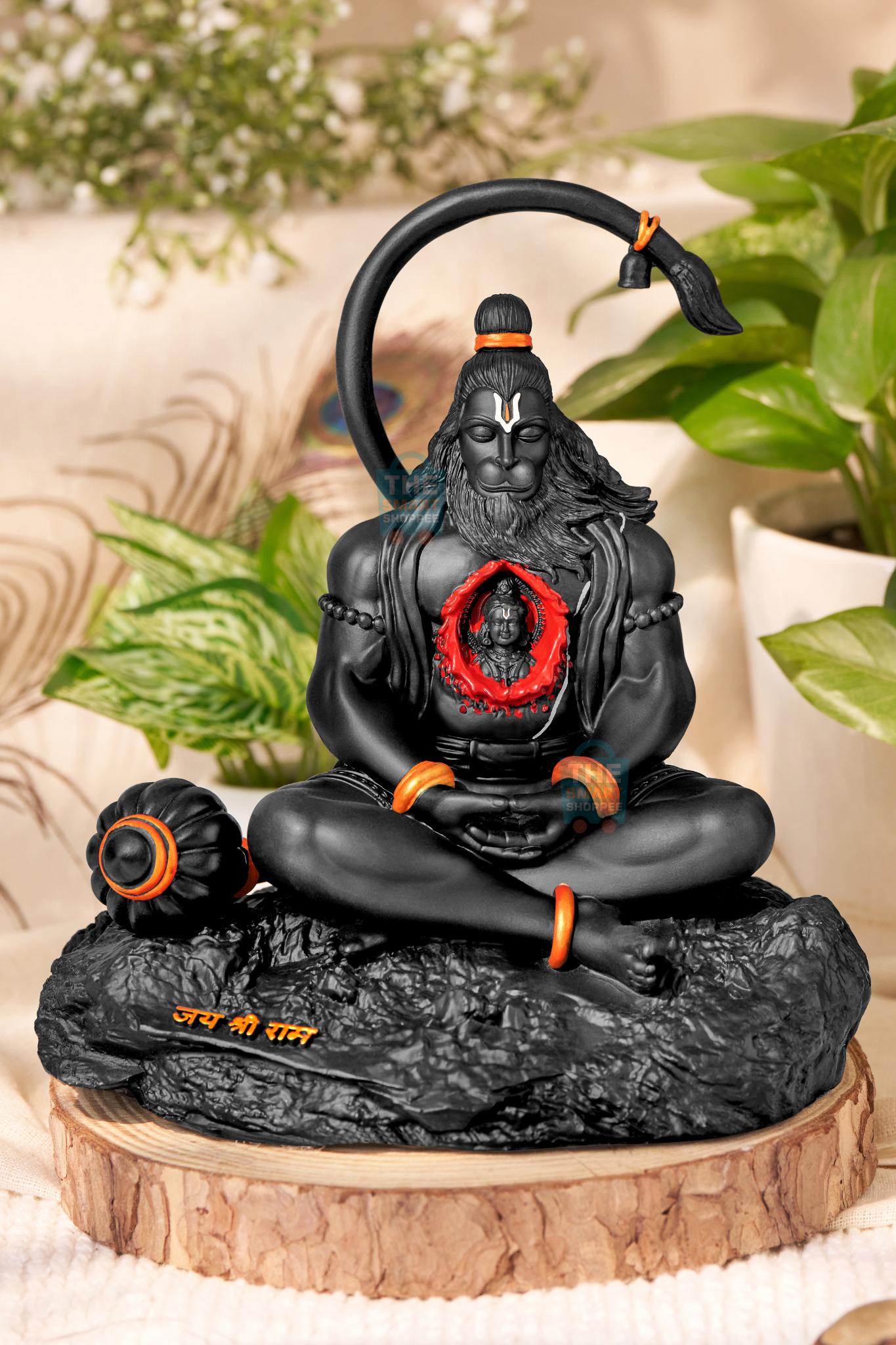 Shri Ram Dootaya Rudra Roopaya Sankat Mochanaya Mahavir Hanuman Black