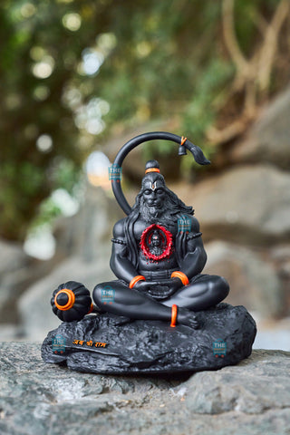 Shri Ram Dootaya Rudra Roopaya Sankat Mochanaya Mahavir Hanuman Black